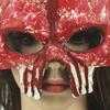 Skull Face Mask Halloween Costume, Realistic 3D Skeleton Half Mask for Adults Scary Party Cosplay Horror Props