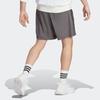 Adidas Logo Print Three-Stripes Casual Straight Shorts Men Bottoms Grey IC1494
