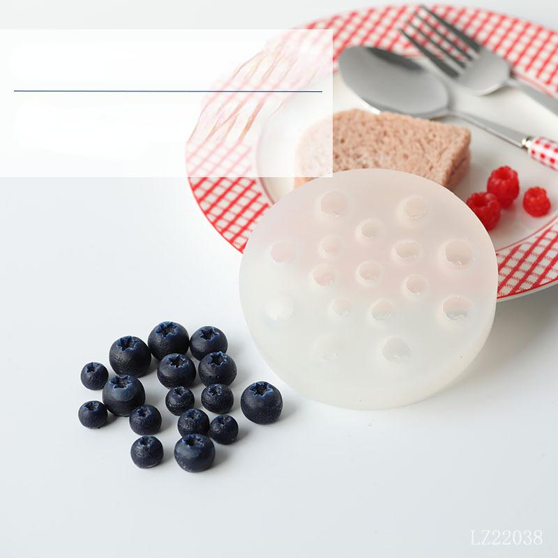 Blueberry Raspberry Silicone Mould 3D Simulation Fruit DIY Chocolate Baking Cake Molds Handmade Craft Supplies Cake Decor