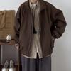 Men's Retro Japanese Raglan Jacket: Spring/Autumn, Solid Color, Trendy, Youthful, Stand Collar, Loose Fit, Unisex.