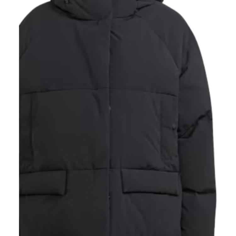 adidas 530 Plain Long Sleeve Hooded Down Jacket Women Jacket Black IK3159