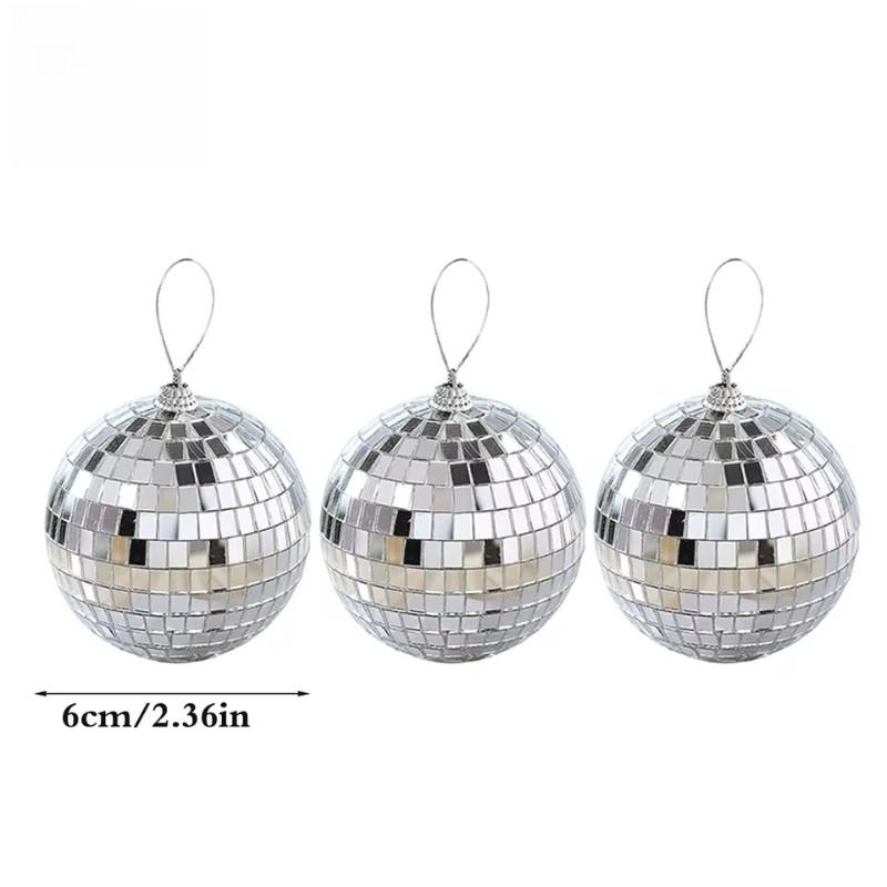 3-24Pcs Mirror Disco Ball Christmas Ball Ornament Set Xmas Tree Hanging Pendant Merry Christmas Decoration for Home New Year Gif