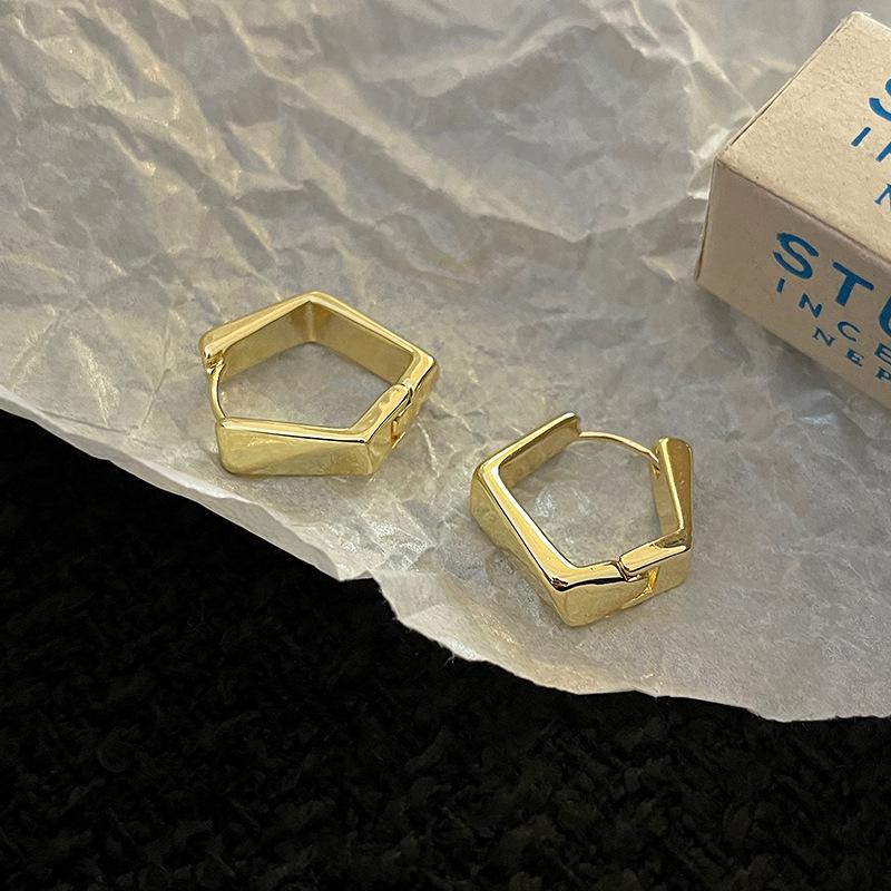 Versatile Geometric Polygonal Metal Fashion Earrings