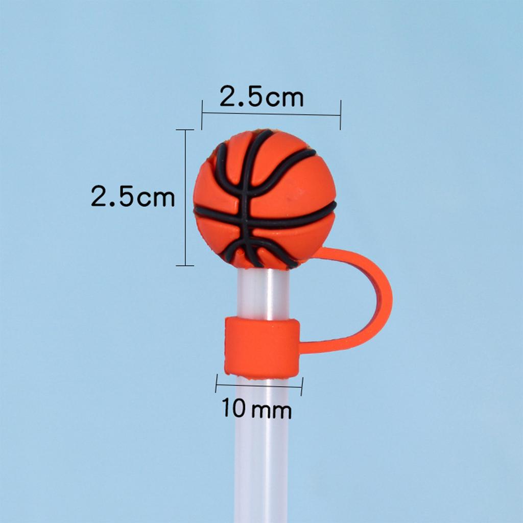 Tampa de Cartoon de Borracha Macia Tridimensional de PVC para Canudo 10mm Plugue de Canudo