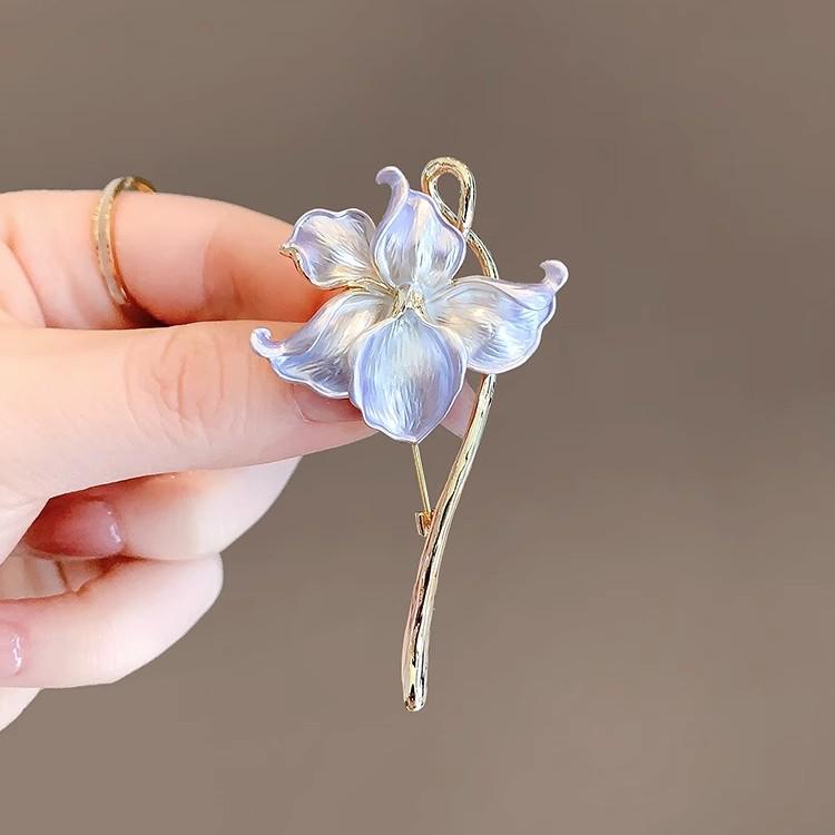Matte Gold Pearl Wheat Ear Corsage Brooch for Women - High-End Versatile Pin with Anti-Exposure Design