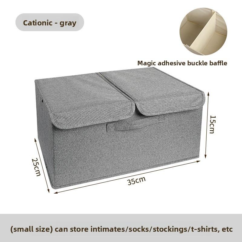 Japanese Fabric Dustproof Storage Box With Lid For Closet And Bedroom Organization