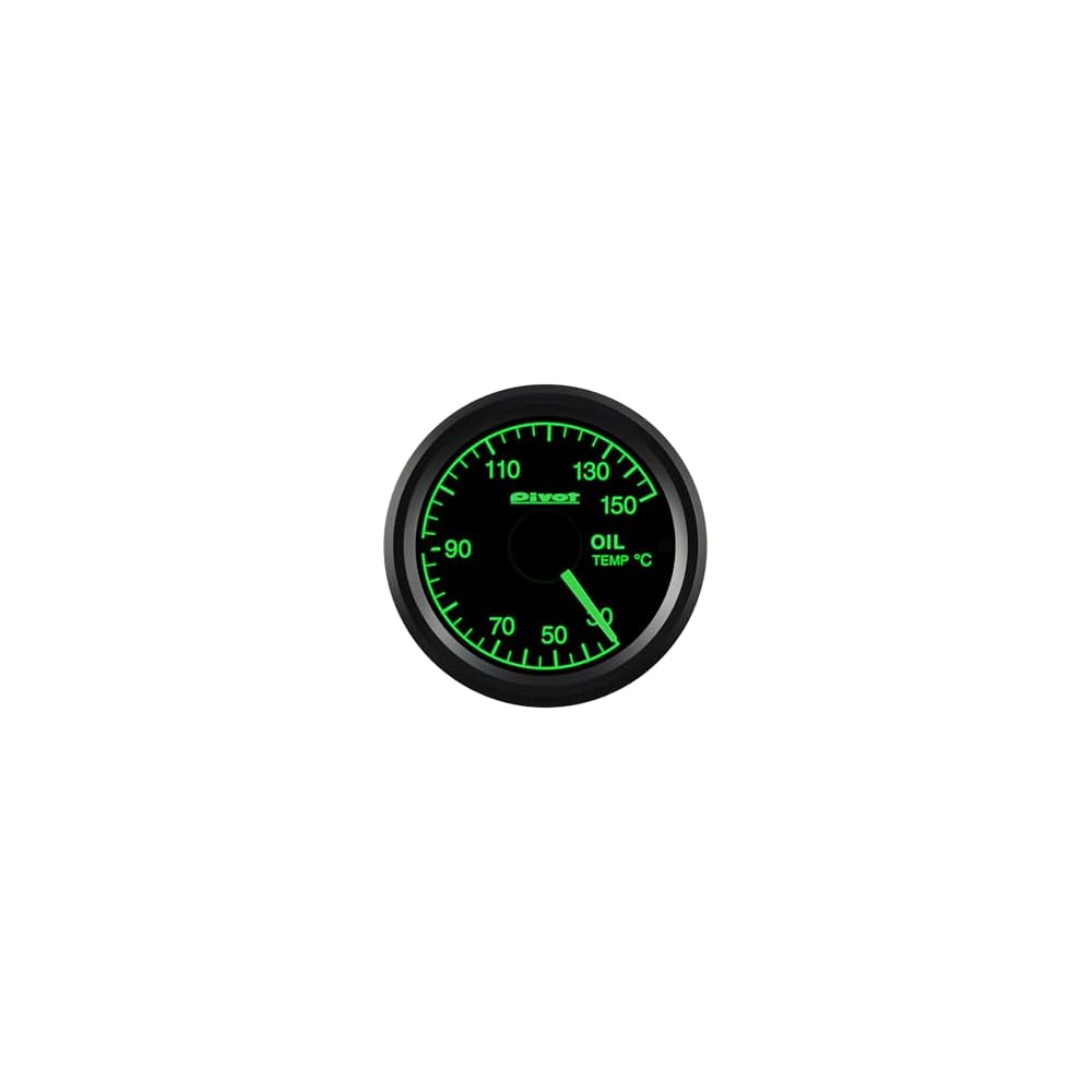 Pivot GT GAUGE-52 Oil Temperature Gauge with Green Illumination GSO-5G