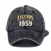 1959 Retro Vintage Baseball Cap - Iconic 59 Logo Design, Black Textile Sporty Hat For Outdoor Casual Wear, Durable & Comfortable