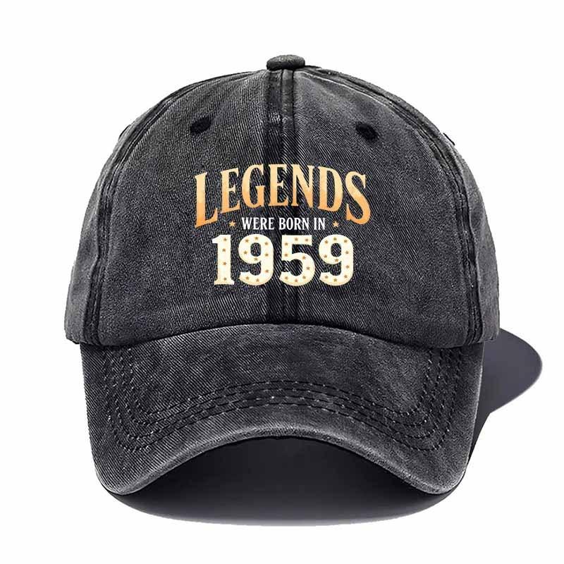 1959 Retro Vintage Baseball Cap - Iconic 59 Logo Design, Black Textile Sporty Hat For Outdoor Casual Wear, Durable & Comfortable