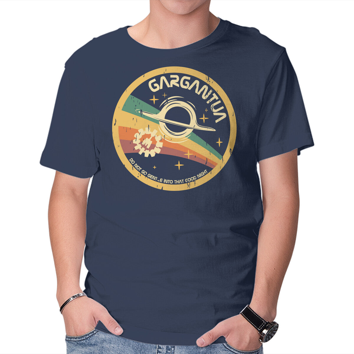 Unisex Crew Neck T-Shirt Gargantua Graphic Short Sleeve Casual Tee S