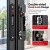 Keyed Sliding Door Lock Stainless Steel Sliding Door Latch Durable Window Hook Lock  Window