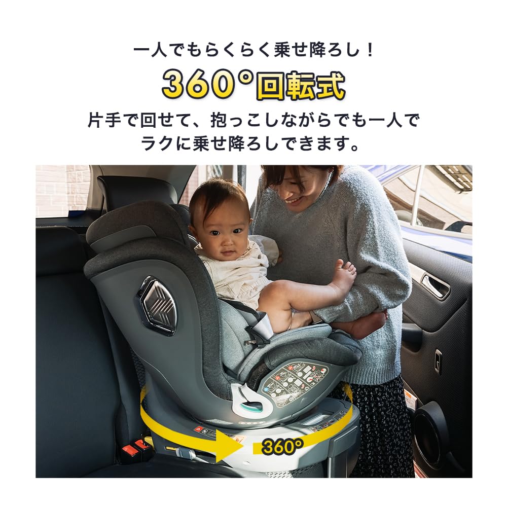 Rotație Iris Plaza cu braț scaun auto pentru copii fixat ISOFIX Poate fi folosit de la nou-născut până la aproximativ 11 ani Poate fi folosit pe măsură ce copilul crește De lungă durată