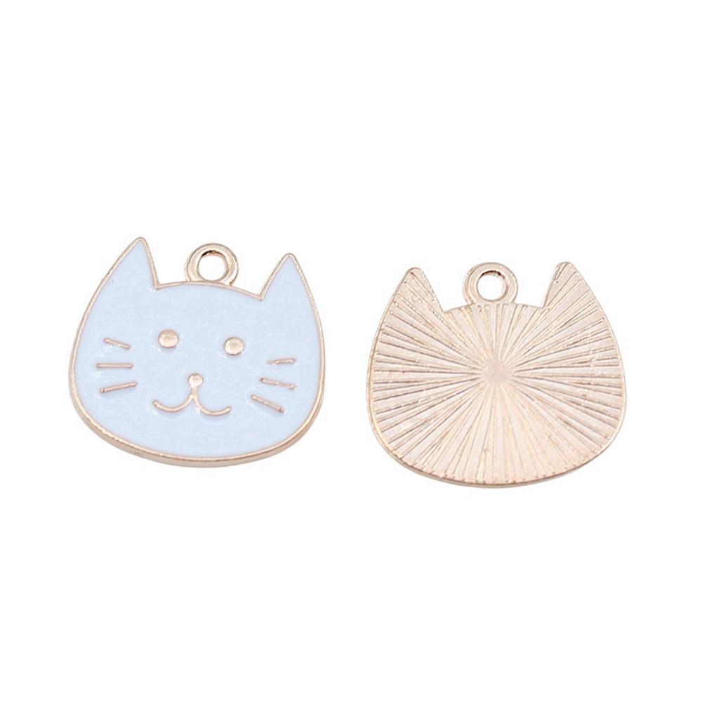Enamel Charms Cats Pendants For Cute Pet Lover Jewelry Making Accessories