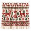 Farmhouse Christmas Cabinet Curtain Pastoral Style Kitchen Stove Cover Skirt  Kitchen