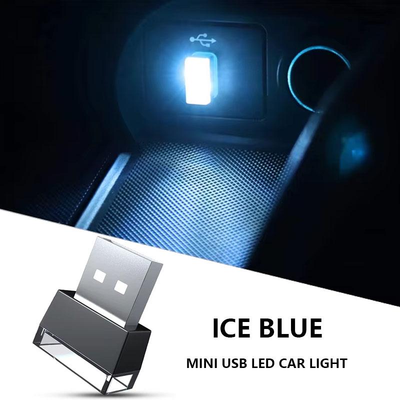 1/2/4PCS Mini USB LED Car Light Auto Interior Styling Atmosphere Decorative Lamps Emergency Lighting Portable Ambient Lights