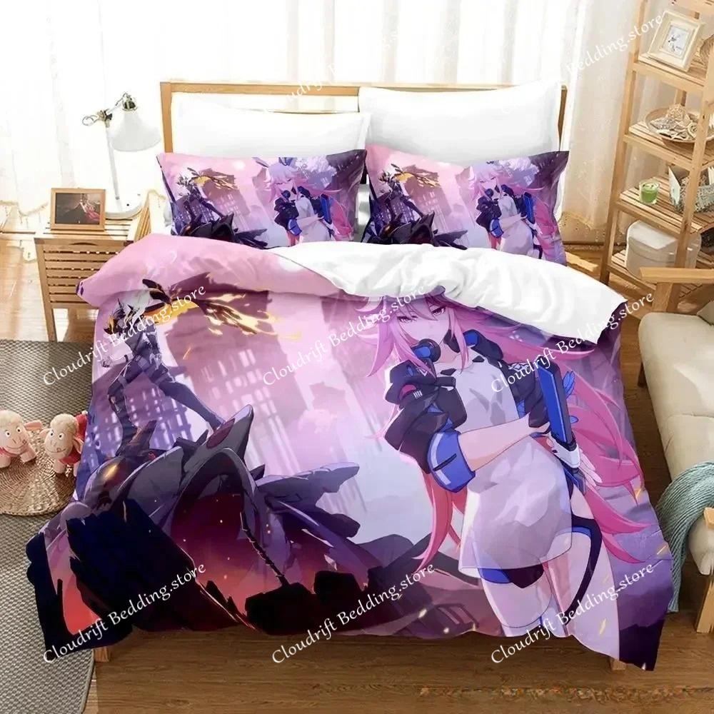 New 3D Print Anime Honkai Impact 3 Bedding Set Adult Kid Bedroom Duvet cover Sets Home Textiles Birthday Gifts