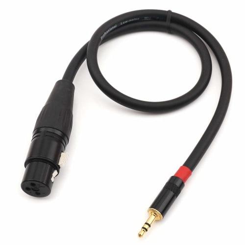 NANYI 3.5mm Stereo XLR (Female) Microphone Cable for Microphones or Professional Recording, Mixing (XLR Female 0.5m)