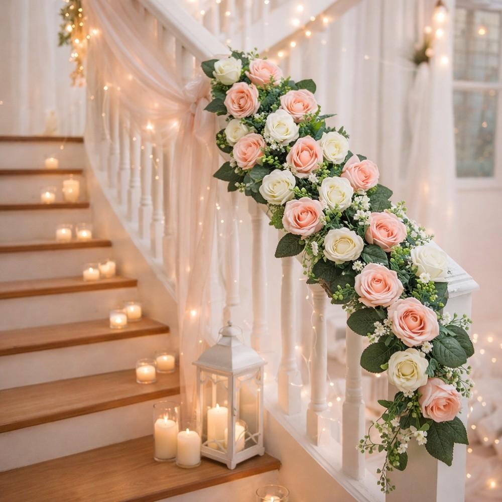 Rose Row Artificial Rose Flowers Flower Wall Shooting Prop Fake Flowers Lintel Flower Floral Decoration Wedding Arch Flower