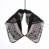 Elegant Detachable Lace Collar Embroidered Beaded False Collar Half Shirt Collar For Women Blouse Decoration Accessories