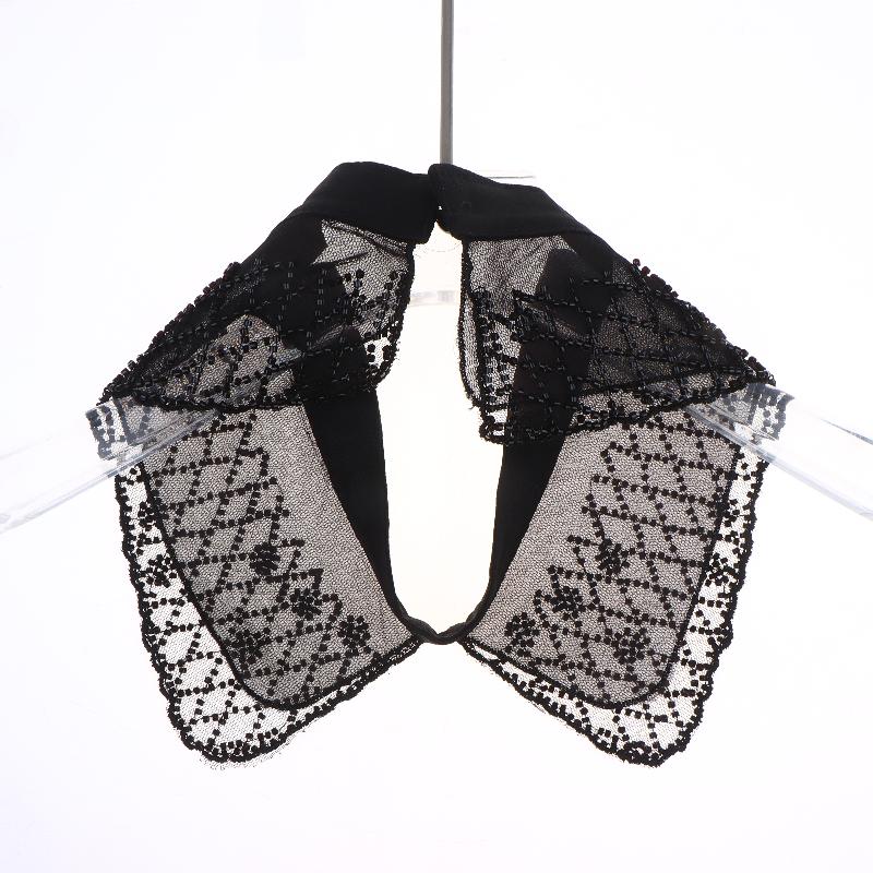 Elegant Detachable Lace Collar Embroidered Beaded False Collar Half Shirt Collar For Women Blouse Decoration Accessories