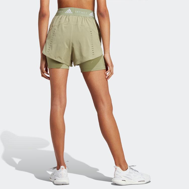 Adidas Truepurpose Two-In-One Shorts With Logo Embroidery Quick-Dry Regular Fit Women bottoms Tent-Green HS0985