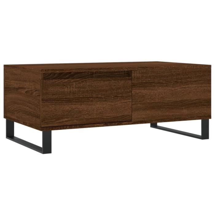 VidaXL Table basse Chêne marron 90x50x36,5 cm Bois d'ingénierie 830819