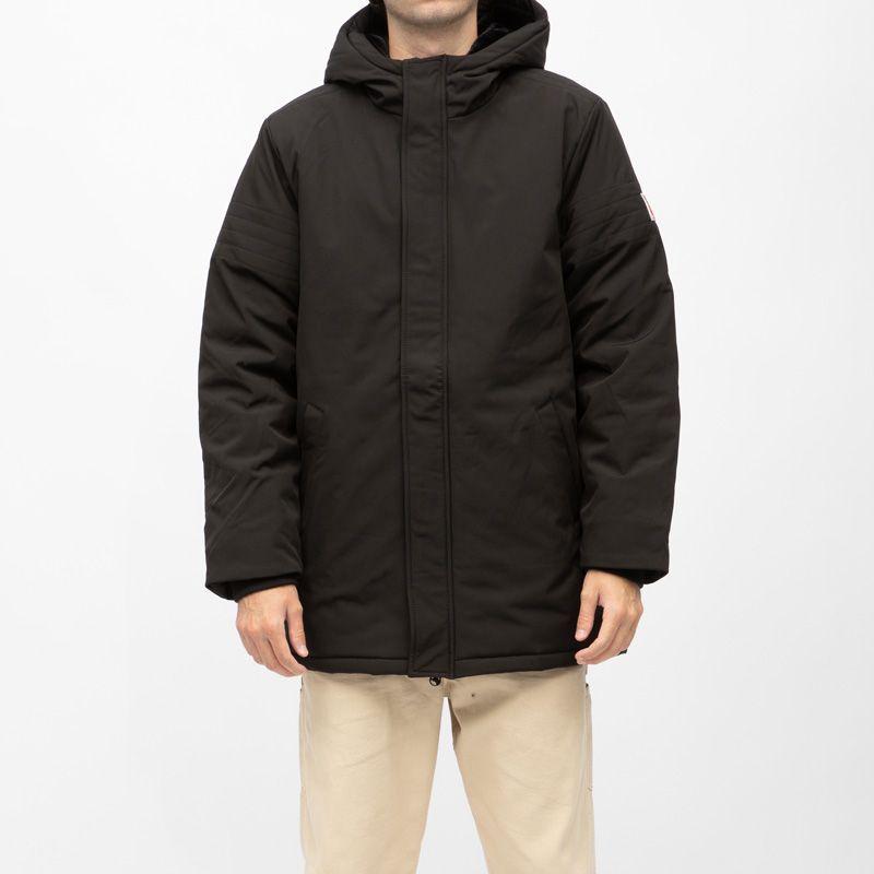 

Мужская короткая парка с капюшоном с рельефным логотипом COMPAGNIE DE CALIFORNIE L чёрный