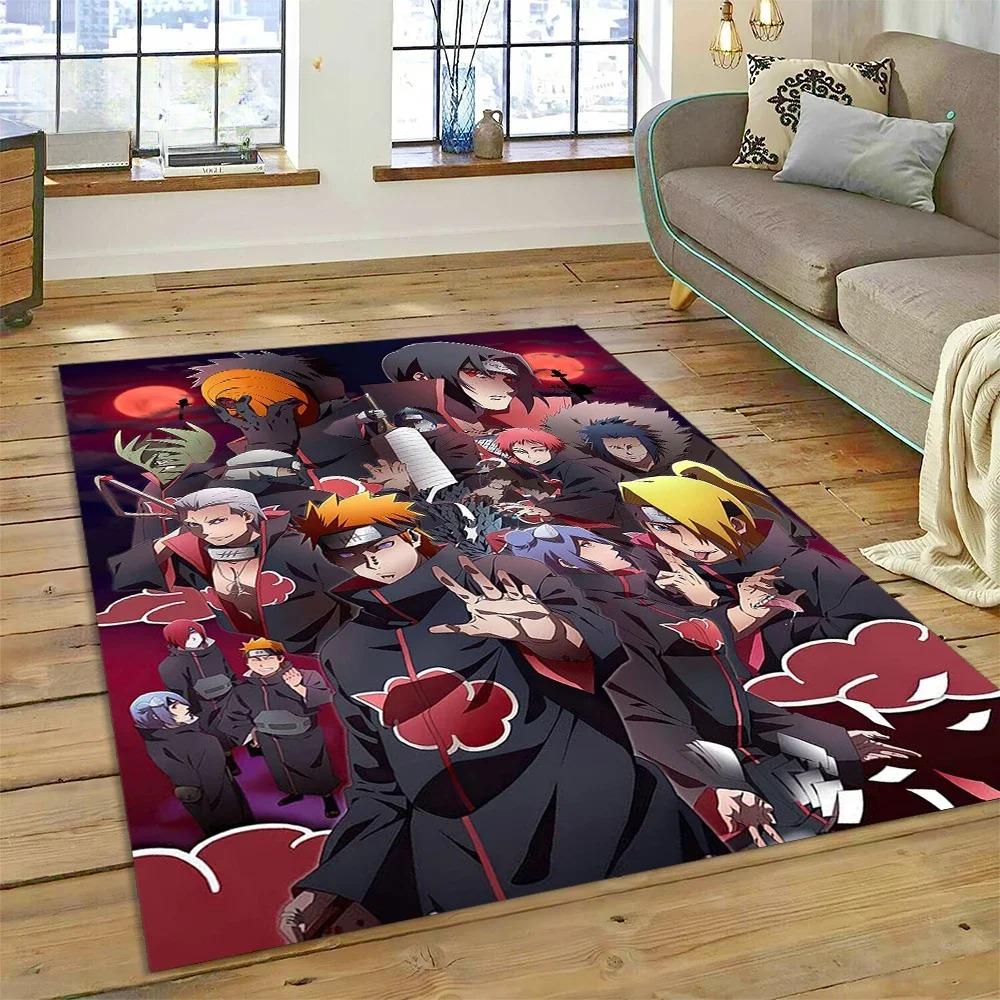 Cartoon 3D Itachi Naruto Japan Anime Area Rug Carpet Living Room Bedroom Sofa Doormat Rug Decoration Kids Non-slip Floor Mat