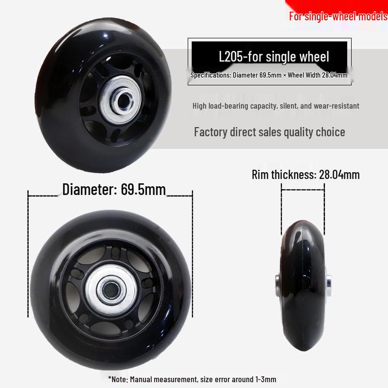 Universal Wheel Replacement for Luggage Suitcase: Leather Caster Rubber Roller Rim Repair Accessories