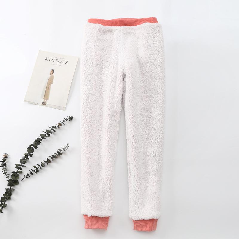 Women's Fleece-Lined Jogger Sweatpants - Warm Winter Lounge Pants with Pockets, High-Waist Cozy Drawstring Pants for Cold Weather