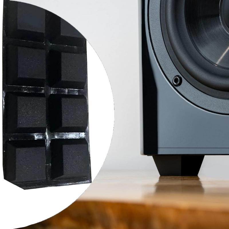 HIFI Sound Speaker Stand Trapezoid Amplifiers Shock Absorbers Feet Pad Vibration Stand Ebony Antishock Selfadhesive