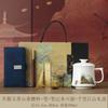 New one-person drinking tea cup, household Chinese tea separation office cup, ceramic teacup with lid for personal use