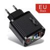 4-Port USB Charger EU/US Plug for Mobile and Tablet