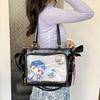 Impact Genshin Pu Crossbody Bags With Satin Bows Cartoon Art For Wear Daily