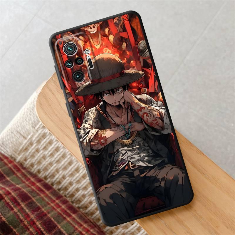 

Черный кейс из мягкого материала для Xiaomi Redmi 10C K40 Pro 12C A2+ A3X A1+ K80 A4 13C 9T A5 9 14C 9A 9C A3 10A One Piece Крутой Луффи Redmi 12