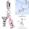 Inlaid Zirconium Sun 925 Silver Travel Balloon Butterfly Love Family Sister Heart Charm Fits Women Jewelry