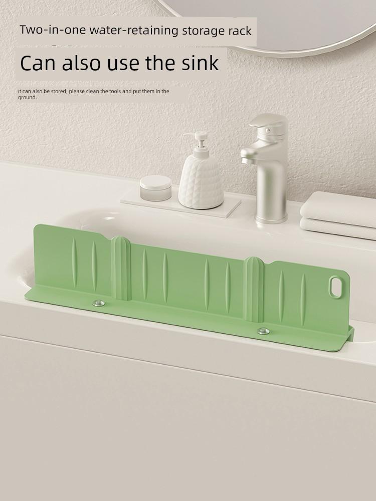 Multi-Functional Sink Water Retaining Plate Kitchen Sink Sink Wash Basin Workbench Splash-Proof Partition Draining Rack