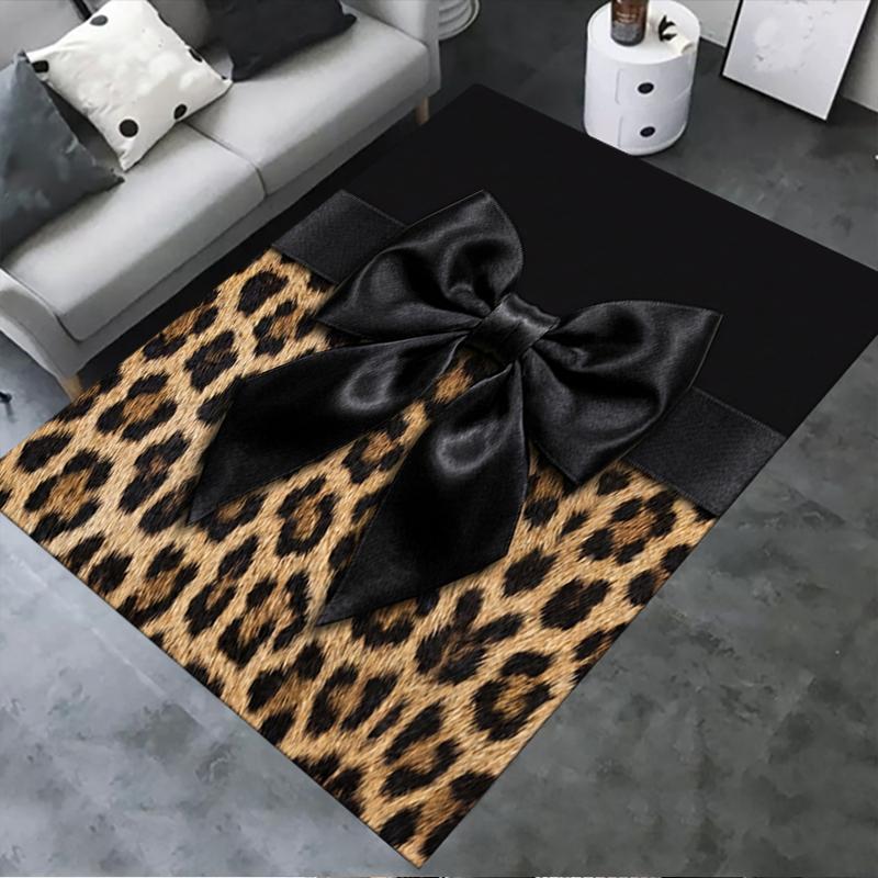 2025 New Leopard Print Bow Carpet Rug for Living Room Bedroom Home Sofa Decoration,Kids play Non-slip Floor Mat16