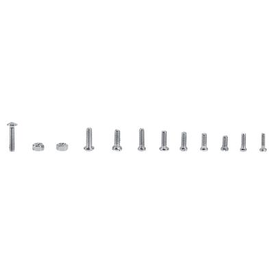 Fastener 12 Kinds of Small Screws Nuts Assortment Kit M1 M1.2 M1.4 M1.6 for Watches Glassess Repair Tool Accessory