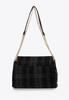 Wittchen Women's Bouclé Messenger Bag, Black, Polyester