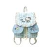 Schoolbag Cream Plaid Flip Backpack Girls Travel Bag Japanese Soft Girl Double Pocket Drawstring Mini Backpack