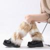 Y2k Zimní návleky na nohy Huňaté návleky na nohy Módní ponožky do bot Dámské Dívčí