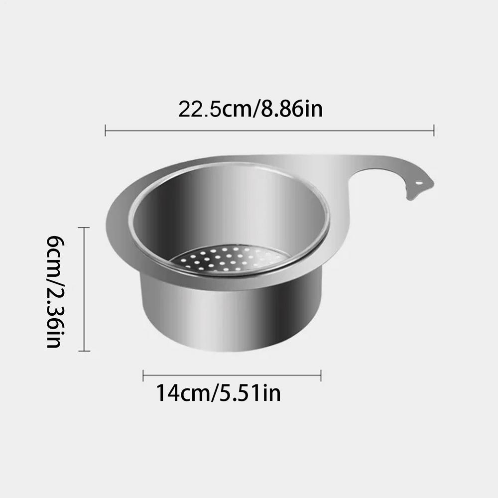 

Swan Drain Rack Stainless Steel Swan Sink Removable Strainer Basket Kitchen Sink Garbage Filter Home Hanging Drain Rack