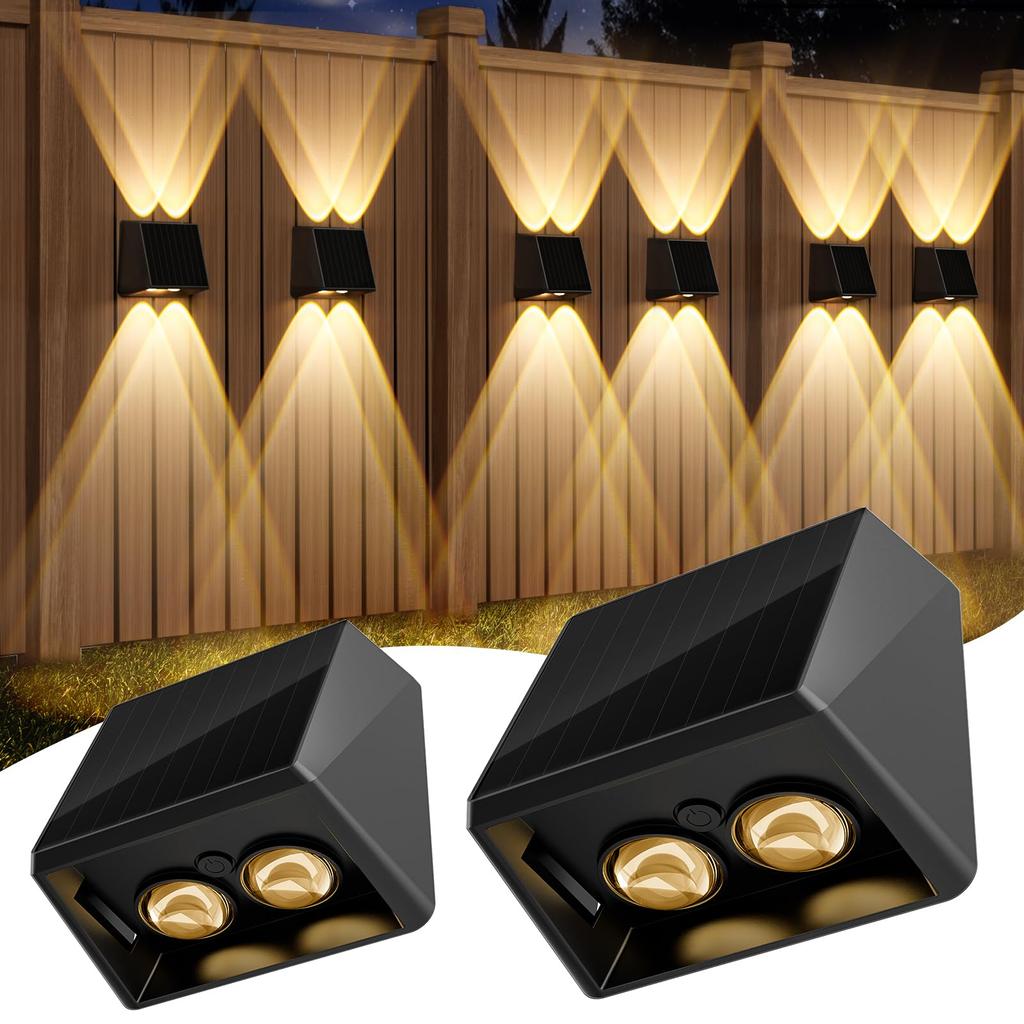 Quntis RGB Solar Garden Decorative Outdoor Stair IP65 Romantic Solar LED Light for Decorative and Illuminating Light Light, Light, Light, Wall-Mounted