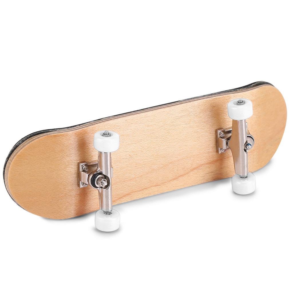 1Pc Maple Wooden Alloy Fingerboard Finger Skateboards With Box Reduce Pressure Kids Gifts
