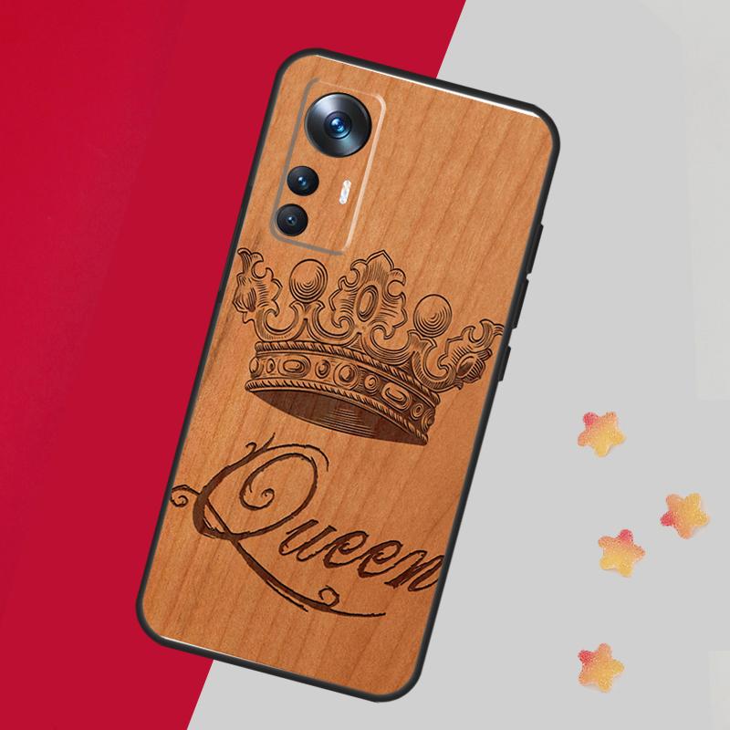 King Queen Crown Case For Xiaomi 14 13 11T 12T 13T Pro 12 Lite 12X POCO X3 X5 Pro X4 F4 M5 M5s F3 F5 Cover