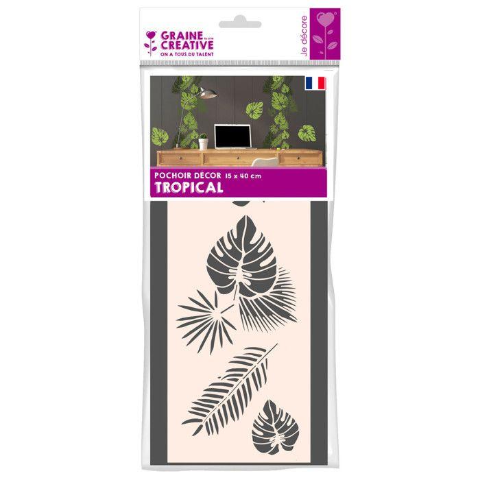 Graine Créative - Pochoir déco 15x40 cm Tropical