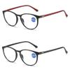 Retro Vollformat Lesebrille Männer Frauen Trendy Runde Anti-blau Brillen Mode PC HD Presbyopie Brillen +0 bis +4,0
