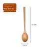 Japanese Style 23.5cm Wooden Spoon with Long, Half-Round Handle for Cooking and Stirring