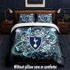 Tottenham Hotspur Design Bett Bettwäsche Set 1 Bettbezug + 2 Kissenbezüge Weich Atmungsaktiv Haushalt Bettwäsche